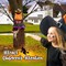 Halloween Decorations Outdoor Crashing Witch: Flying Crashed Witches Hanging into Tree - Halloween Decor for Yard Garden Porch